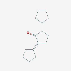 molecular formula C15H22O B14282649 2-Cyclopentyl-5-cyclopentylidenecyclopentan-1-one CAS No. 134317-50-3