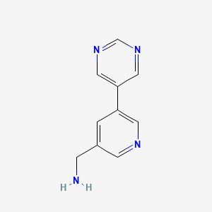 molecular formula C10H10N4 B1428274 (5-(Pyrimidin-5-yl)pyridin-3-yl)methanamine CAS No. 1346687-36-2