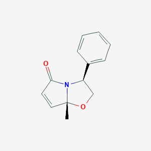 molecular formula C13H13NO2 B142828 (3S-cis)-(+)-2,3-Dihydro-7a-methyl-3-phenylpyrrolo[2,1-b]oxazol-5(7aH)-one CAS No. 143140-06-1