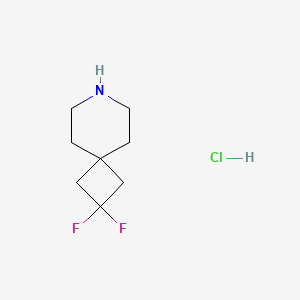 molecular formula C8H14ClF2N B1428284 2,2-Difluoro-7-azaspiro[3.5]nonane hydrochloride CAS No. 1523618-02-1