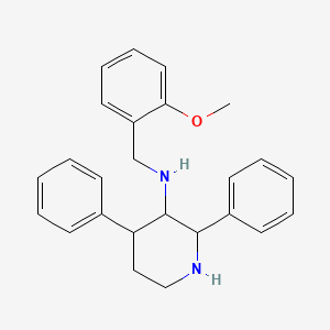 molecular formula C25H28N2O B14282845 3-Piperidinamine, N-[(2-methoxyphenyl)methyl]-2,4-diphenyl- CAS No. 136871-15-3