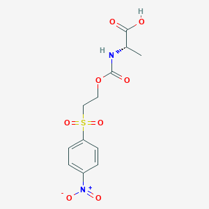 molecular formula C12H14N2O8S B14282864 N-{[2-(4-Nitrobenzene-1-sulfonyl)ethoxy]carbonyl}-L-alanine CAS No. 160422-19-5