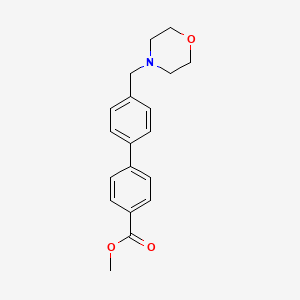 molecular formula C19H21NO3 B1428287 Methyl 4'-[(morpholin-4-yl)methyl]-[1,1'-biphenyl]-4-carboxylate CAS No. 1217863-41-6