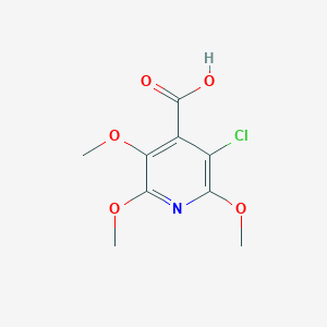molecular formula C9H10ClNO5 B1428288 3-Chloro-2,5,6-trimethoxyisonicotinic acid CAS No. 1383789-11-4