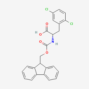 molecular formula C24H19Cl2NO4 B1428292 (S)-2-((((9H-Fluoren-9-yl)methoxy)carbonyl)amino)-3-(2,5-dichlorophenyl)propanoic acid CAS No. 1260614-80-9