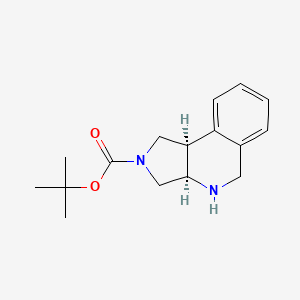 molecular formula C16H22N2O2 B1428293 cis-tert-Butyl-3,3a,4,5-tetrahydro-1Hpyrrolo[3,4-c]isoquinoline-2(9bH)-carboxylate CAS No. 1251003-76-5