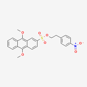 molecular formula C24H21NO7S B14282933 2-(4-Nitrophenyl)ethyl 9,10-dimethoxyanthracene-2-sulfonate CAS No. 137626-75-6