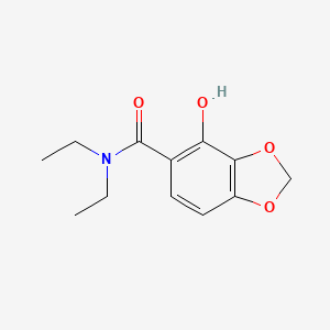 molecular formula C12H15NO4 B14282949 N,N-Diethyl-4-hydroxy-2H-1,3-benzodioxole-5-carboxamide CAS No. 120882-37-3