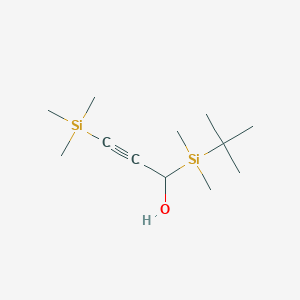 molecular formula C12H26OSi2 B14282968 2-Propyn-1-ol, 1-[(1,1-dimethylethyl)dimethylsilyl]-3-(trimethylsilyl)- CAS No. 137092-06-9