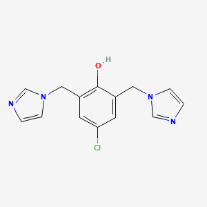 molecular formula C14H13ClN4O B14282969 Phenol, 4-chloro-2,6-bis(1H-imidazol-1-ylmethyl)- CAS No. 154350-81-9