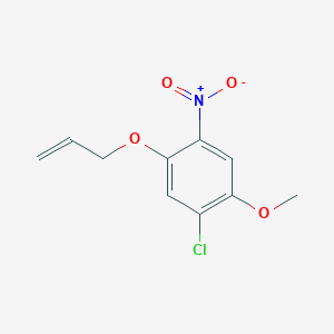 B1428298 1-Chloro-2-methoxy-4-nitro-5-(prop-2-en-1-yloxy)benzene CAS No. 1407532-81-3