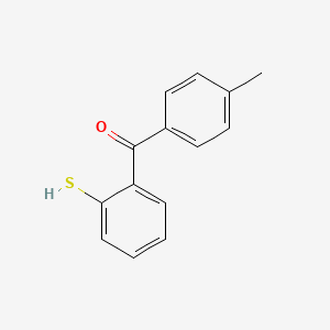 molecular formula C14H12OS B14282989 Methanone, (2-mercaptophenyl)(4-methylphenyl)- CAS No. 162154-37-2
