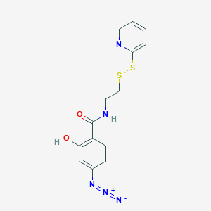 molecular formula C14H13N5O2S2 B014283 S-[2-(4-叠氮水杨酰胺)乙硫基]-2-硫代吡啶 CAS No. 164575-82-0