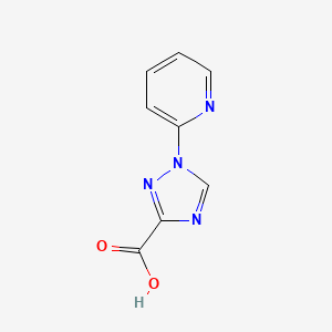 molecular formula C8H6N4O2 B1428300 1-(pyridin-2-yl)-1H-1,2,4-triazole-3-carboxylic acid CAS No. 90220-88-5