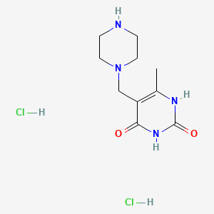 6-methyl-5-(piperazin-1-ylmethyl)pyrimidine-2,4(1H,3H)-dione dihydrochloride