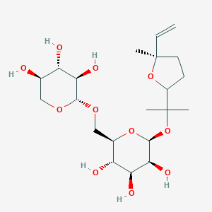 molecular formula C21H36O11 B142832 Linalool 3,6-oxide 6-O-xylopyranosylglucopyranoside CAS No. 158799-49-6