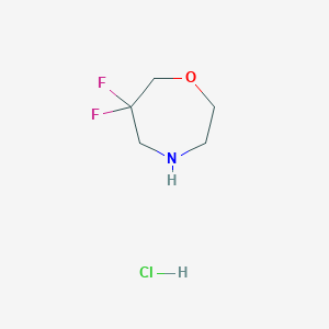 molecular formula C5H10ClF2NO B1428322 6,6-Difluoro-[1,4]oxazepane hydrochloride CAS No. 1341039-23-3