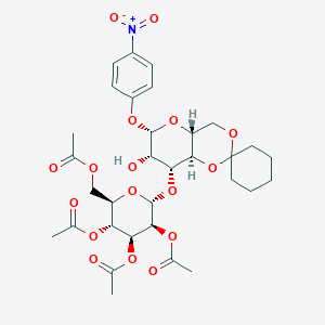 4-Nitrophenyl 3-O-(2,3,4,6-tetra-O-acetyl-alpha-D-mannopyranosyl)-4,6-O-cyclohexylidene-beta-D-mannopyranoside