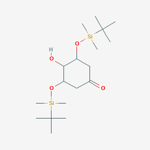 molecular formula C18H38O4Si2 B14283321 Cyclohexanone, 3,5-bis[[(1,1-dimethylethyl)dimethylsilyl]oxy]-4-hydroxy-, (3R, 5R) 