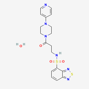 N-(3-Oxo-3-(4-(pyridin-4-YL)piperazin-1-YL)propyl)benzo[C][1,2,5]thiadiazole-4-sulfonamide hydrate
