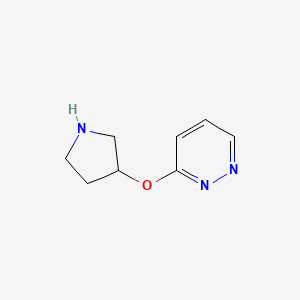 molecular formula C8H11N3O B1428349 3-(Pyrrolidin-3-yloxy)pyridazine CAS No. 1250617-67-4