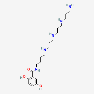 molecular formula C20H37N5O3 B14283495 N-(4-(3-(3-(3-Aminopropylamino)propylamino)propylamino)butyl)-2,5-dihydroxybenzamide CAS No. 133823-89-9