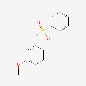 molecular formula C14H14O3S B14283510 Benzene, 1-methoxy-3-[(phenylsulfonyl)methyl]- CAS No. 129527-19-1