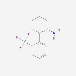molecular formula C13H16F3N B1428352 2-[2-(Trifluoromethyl)phenyl]cyclohexan-1-amine CAS No. 1391241-53-4