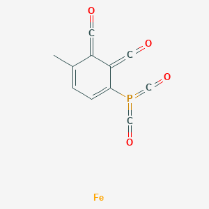 molecular formula C11H5FeO4P B14283551 CID 71342401 CAS No. 138708-24-4