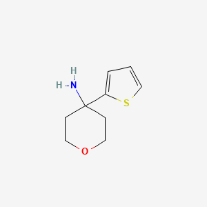 molecular formula C9H13NOS B1428360 4-(Thiophen-2-yl)oxan-4-amine CAS No. 1249521-83-2