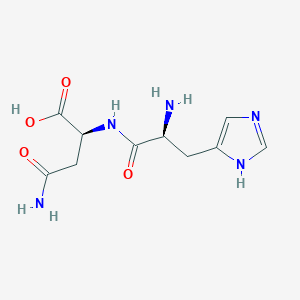 molecular formula C10H15N5O4 B14283655 L-Asparagine, L-histidyl- CAS No. 158691-82-8