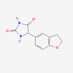 molecular formula C11H10N2O3 B1428366 5-(2,3-Dihydro-1-benzofuran-5-yl)imidazolidine-2,4-dione CAS No. 1338949-31-7