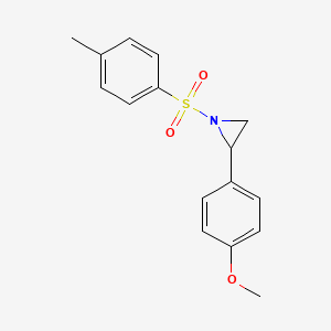 molecular formula C16H17NO3S B14283715 Aziridine, 2-(4-methoxyphenyl)-1-[(4-methylphenyl)sulfonyl]- CAS No. 155721-36-1