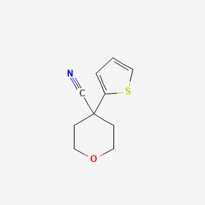 molecular formula C10H11NOS B1428372 4-(2-thienyl)tetrahydro-2H-pyran-4-carbonitrile CAS No. 880166-17-6