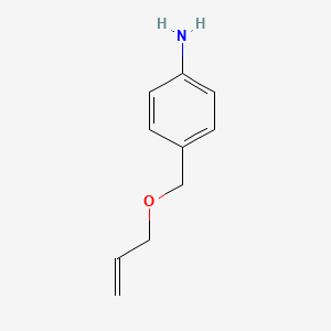 molecular formula C10H13NO B1428373 Benzenamine, 4-[(2-propen-1-yloxy)methyl]- CAS No. 235415-71-1