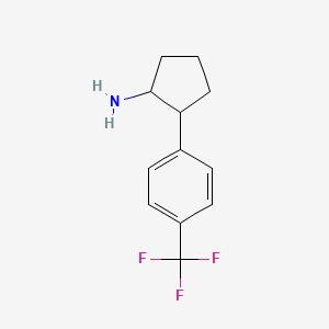 molecular formula C12H14F3N B1428379 2-[4-(Trifluoromethyl)phenyl]cyclopentan-1-amine CAS No. 1339598-64-9