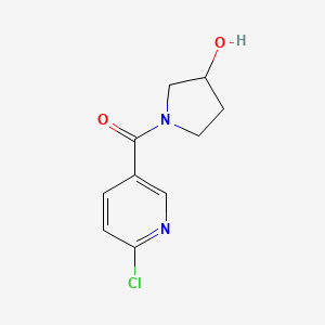 molecular formula C10H11ClN2O2 B1428380 1-(6-Chloropyridine-3-carbonyl)pyrrolidin-3-ol CAS No. 1342639-50-2