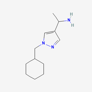 molecular formula C12H21N3 B1428388 1-[1-(cyclohexylmethyl)-1H-pyrazol-4-yl]ethan-1-amine CAS No. 1341850-37-0