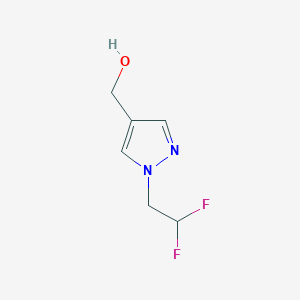 molecular formula C6H8F2N2O B1428390 [1-(2,2-difluoroethyl)-1H-pyrazol-4-yl]methanol CAS No. 1341536-55-7