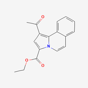 molecular formula C17H15NO3 B14283930 Ethyl 1-acetylpyrrolo[2,1-A]isoquinoline-3-carboxylate CAS No. 128353-00-4