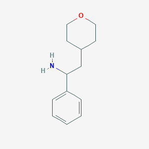 molecular formula C13H19NO B1428394 2-(Oxan-4-yl)-1-phenylethan-1-amine CAS No. 1247055-75-9