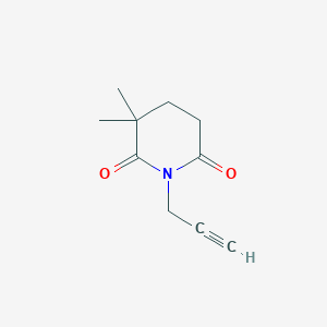 molecular formula C10H13NO2 B14283943 3,3-Dimethyl-1-(prop-2-yn-1-yl)piperidine-2,6-dione CAS No. 138274-12-1