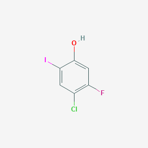 molecular formula C6H3ClFIO B1428405 4-Chloro-5-fluoro-2-iodophenol CAS No. 1235407-15-4