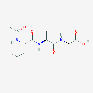 molecular formula C14H25N3O5 B14284058 N-Acetyl-L-leucyl-L-alanyl-L-alanine CAS No. 165070-55-3