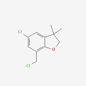 5-Chloro-7-(chloromethyl)-3,3-dimethyl-2,3-dihydrobenzofuran