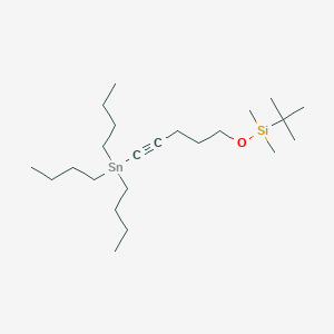 molecular formula C23H48OSiSn B14284089 Silane, (1,1-dimethylethyl)dimethyl[[5-(tributylstannyl)-4-pentynyl]oxy]- CAS No. 123027-88-3