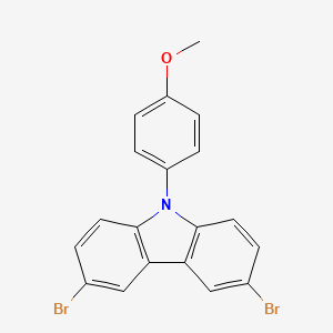 molecular formula C19H13Br2NO B1428409 3,6-Dibromo-9-(4-methoxyphenyl)-9H-carbazole CAS No. 746651-52-5