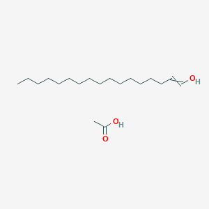 molecular formula C19H38O3 B14284121 Acetic acid;heptadec-1-en-1-ol CAS No. 125301-09-9