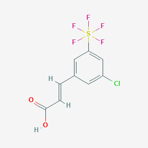 molecular formula C9H6ClF5O2S B1428417 3-Chloro-5-(pentafluorosulfur)cinnamic acid CAS No. 1240261-79-3