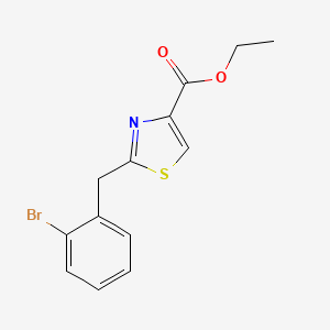 molecular formula C13H12BrNO2S B1428419 Ethyl 2-(2-Bromobenzyl)thiazole-4-carboxylate CAS No. 1351479-04-3